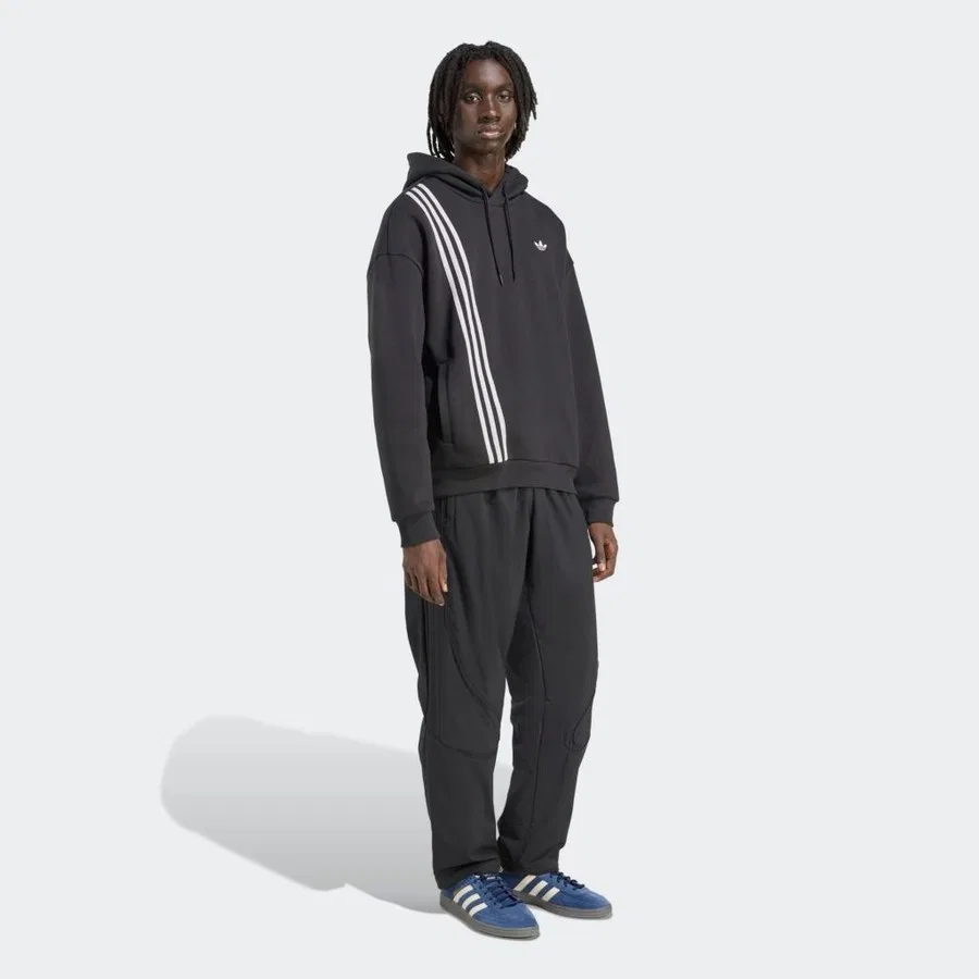 Свитшот спортивный с капюшоном Front St Hd adidas, Черный — фото 4