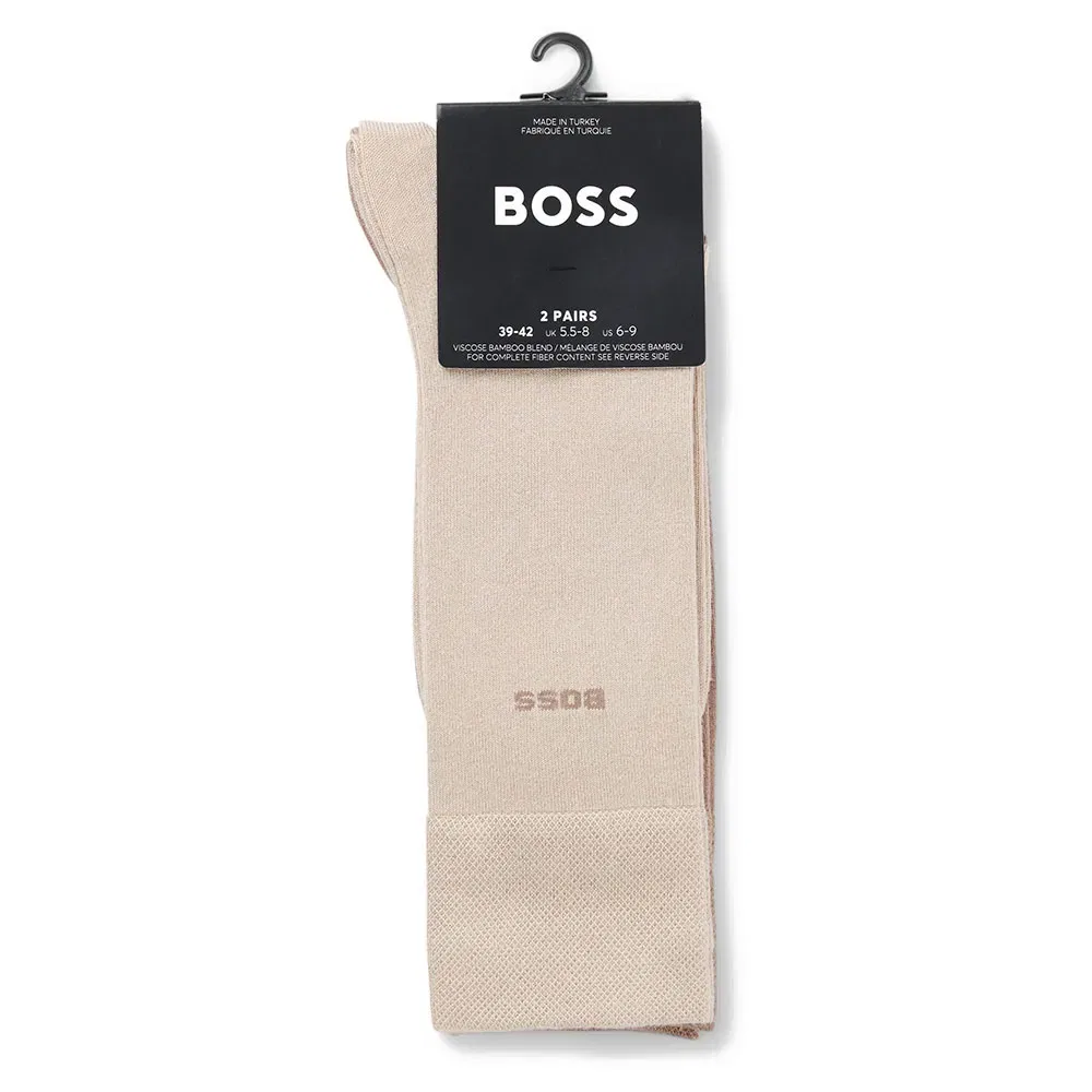 Носки Bamboo 2 пары Boss, бежевый — фото 3