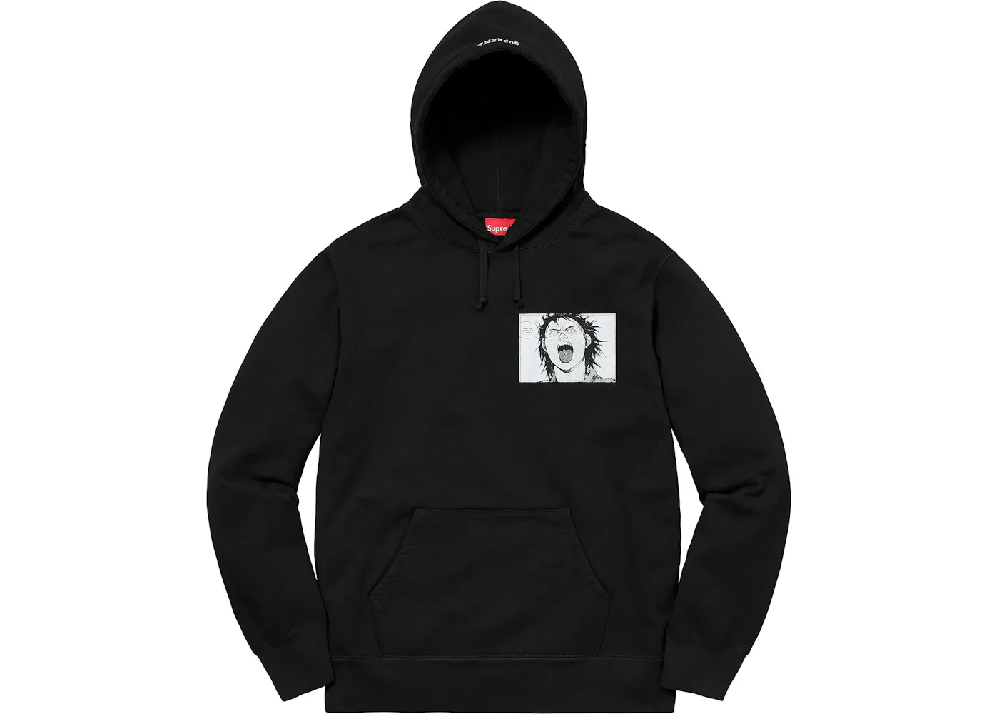 Мужской худи с принтом Supreme AKIRA Patches Supreme, Black