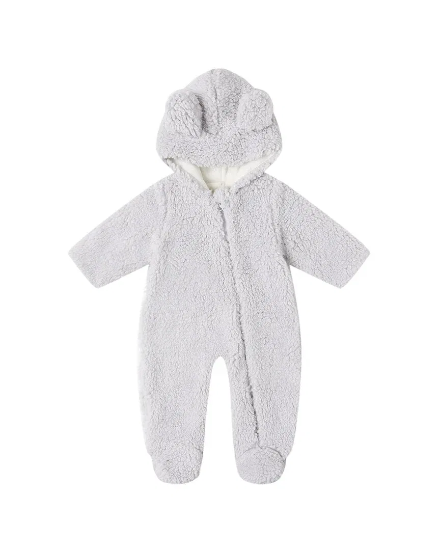 Детский комбинезон-мишка с длинным рукавом Quincy Mae Bear Jumpsuit, White