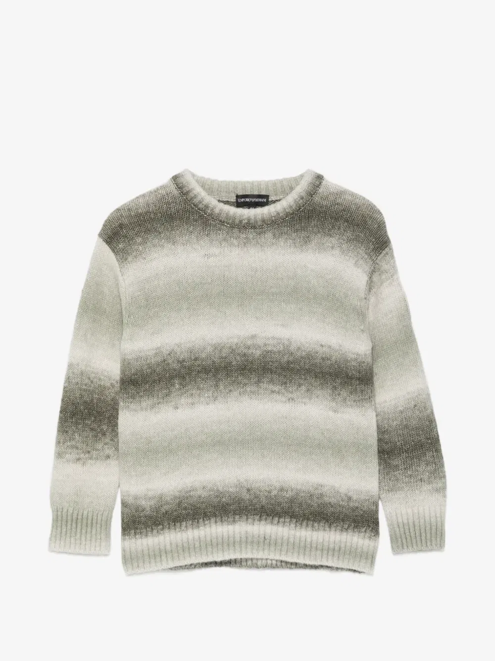 Свитер с эффектом градиента Emporio Armani Kids, зеленый