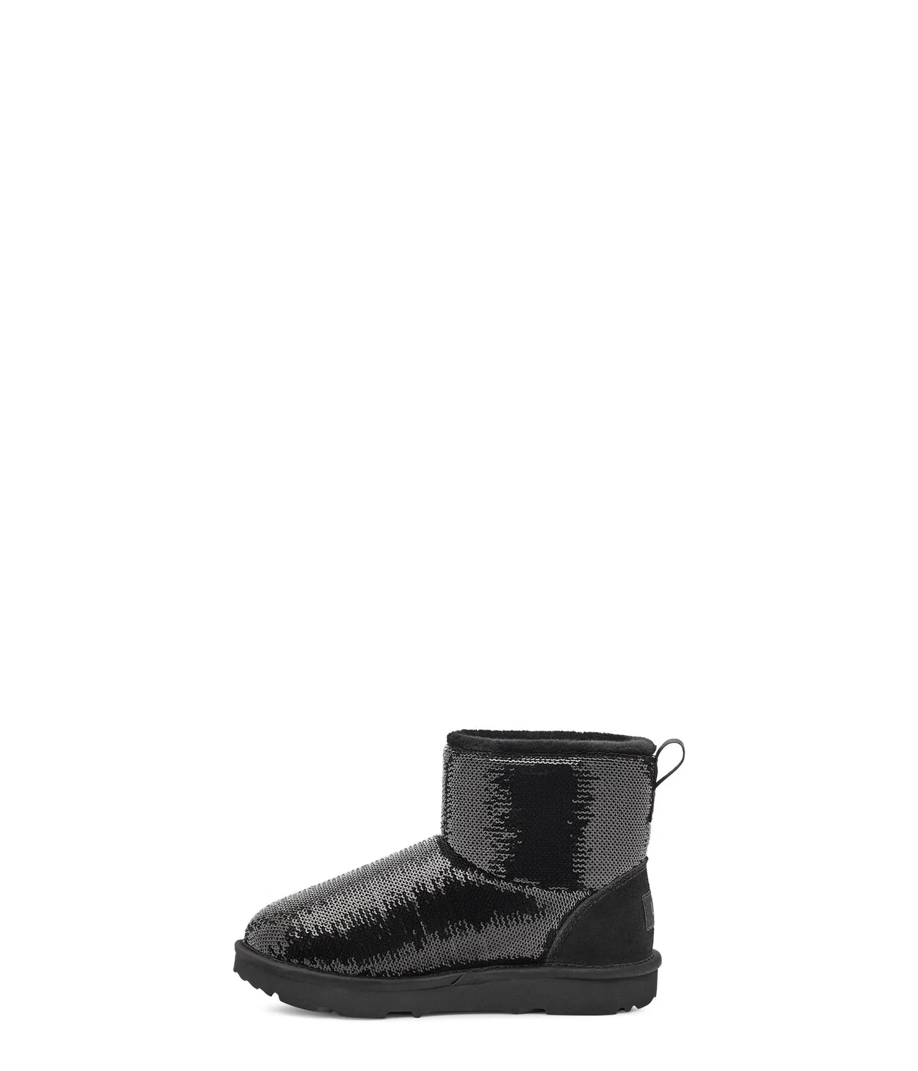 Детские ботинки для девочек с пайетками Classic Mini Mirror Ball UGG, Black — фото 4