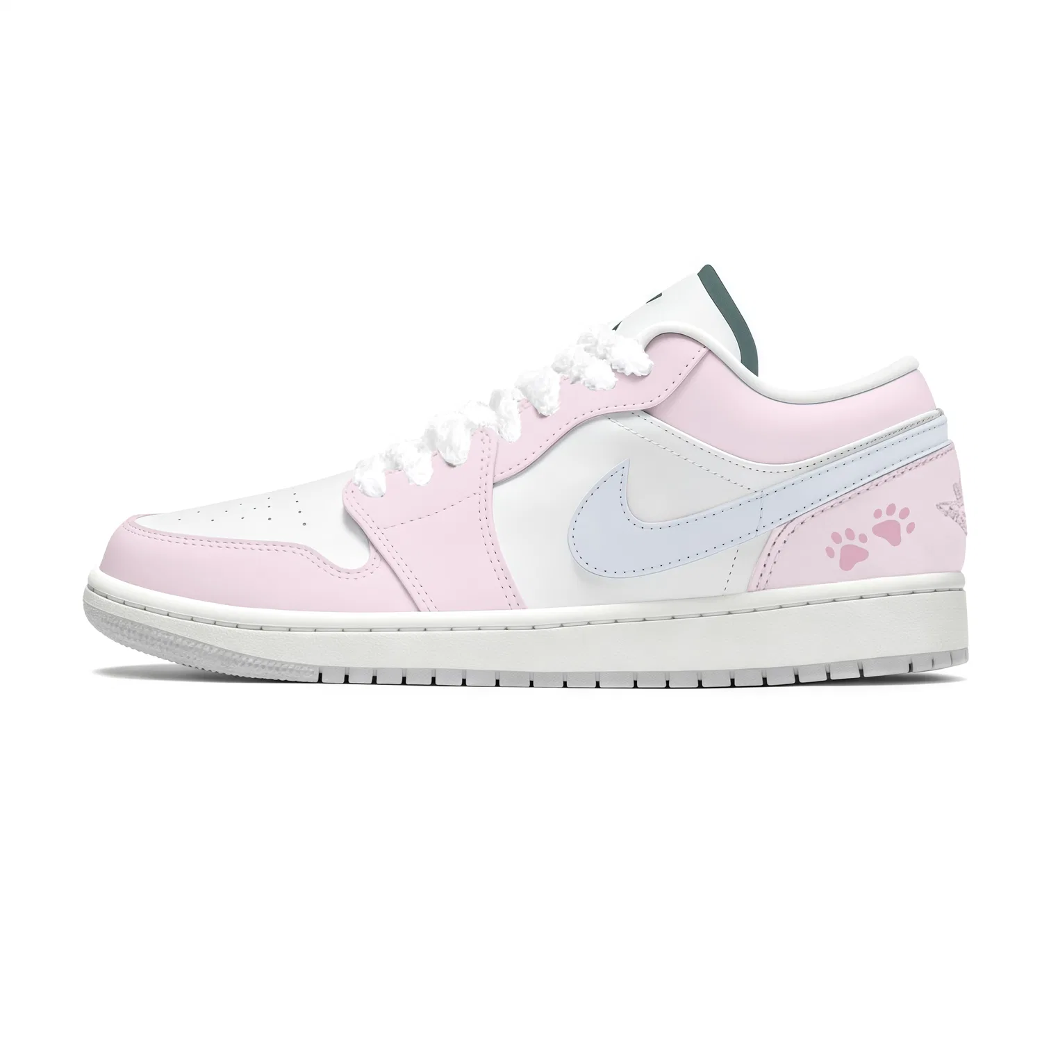 Детские кроссовки для скейтбординга с низким верхом Air 1 Low SE Leather, Jordan, Pink Blue White