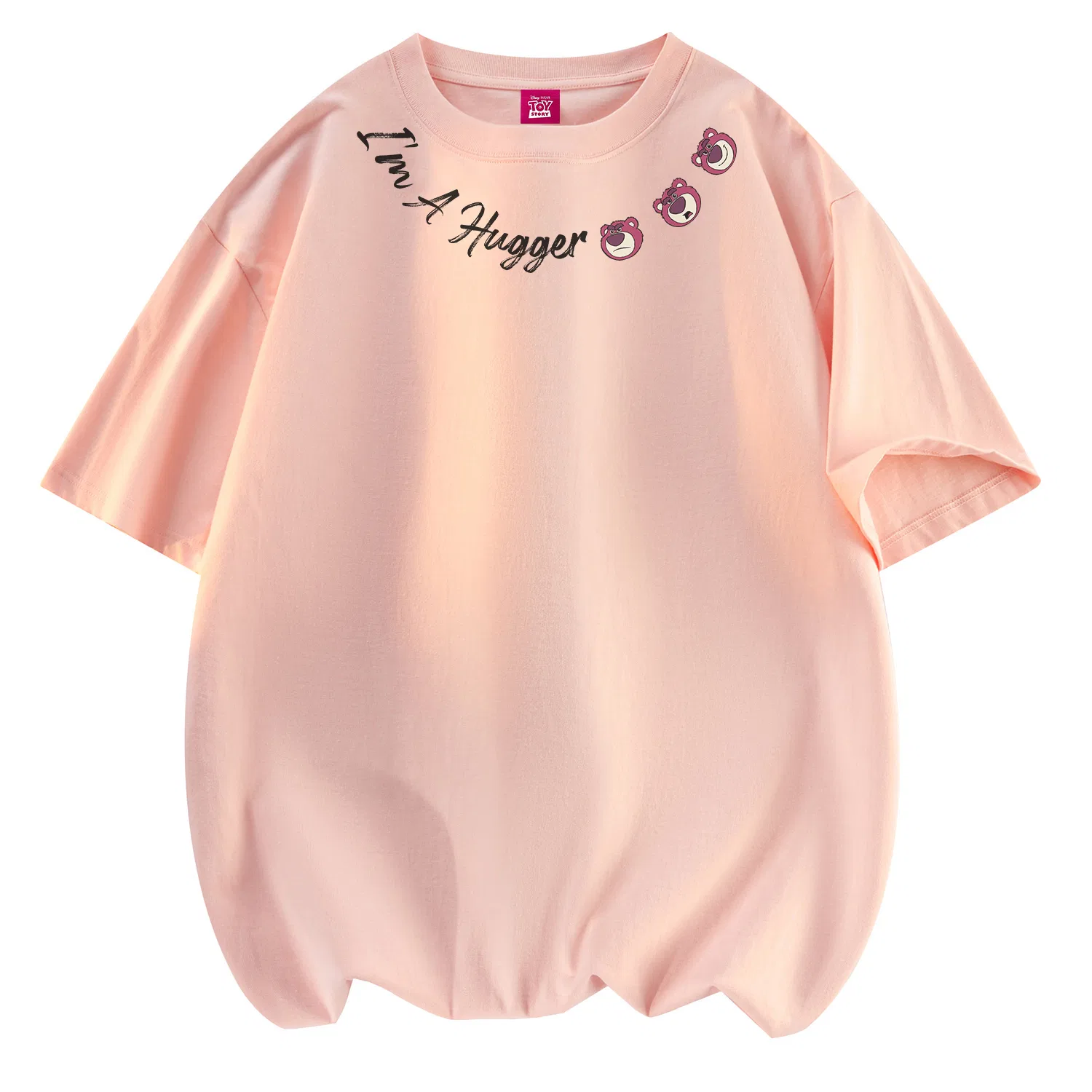 Детская футболка хлопковая Disney Unisex Crew Neck Thin Straight Fit, Pink