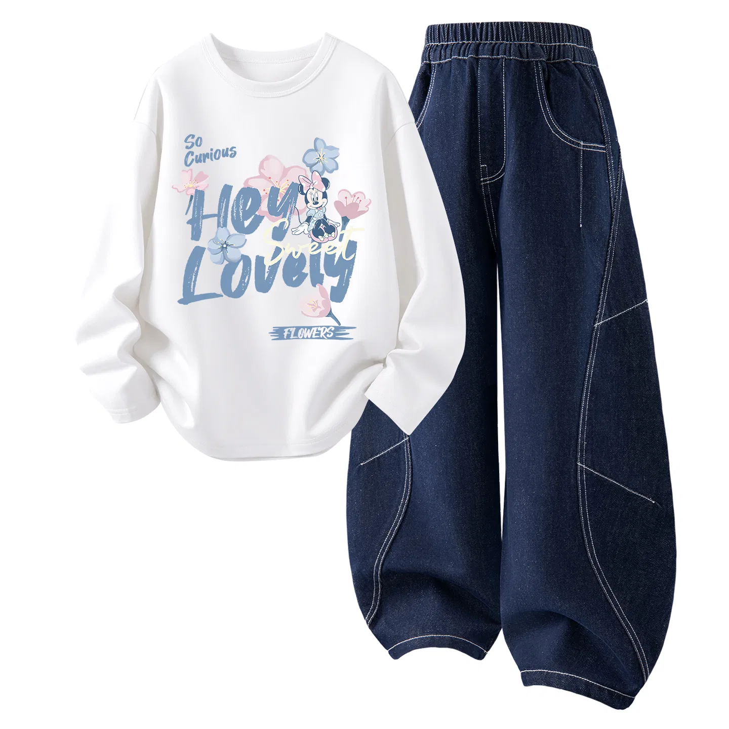 Детский комплект спортивной одежды с длинным рукавом Disney, Dark Indigo Blue — фото 3