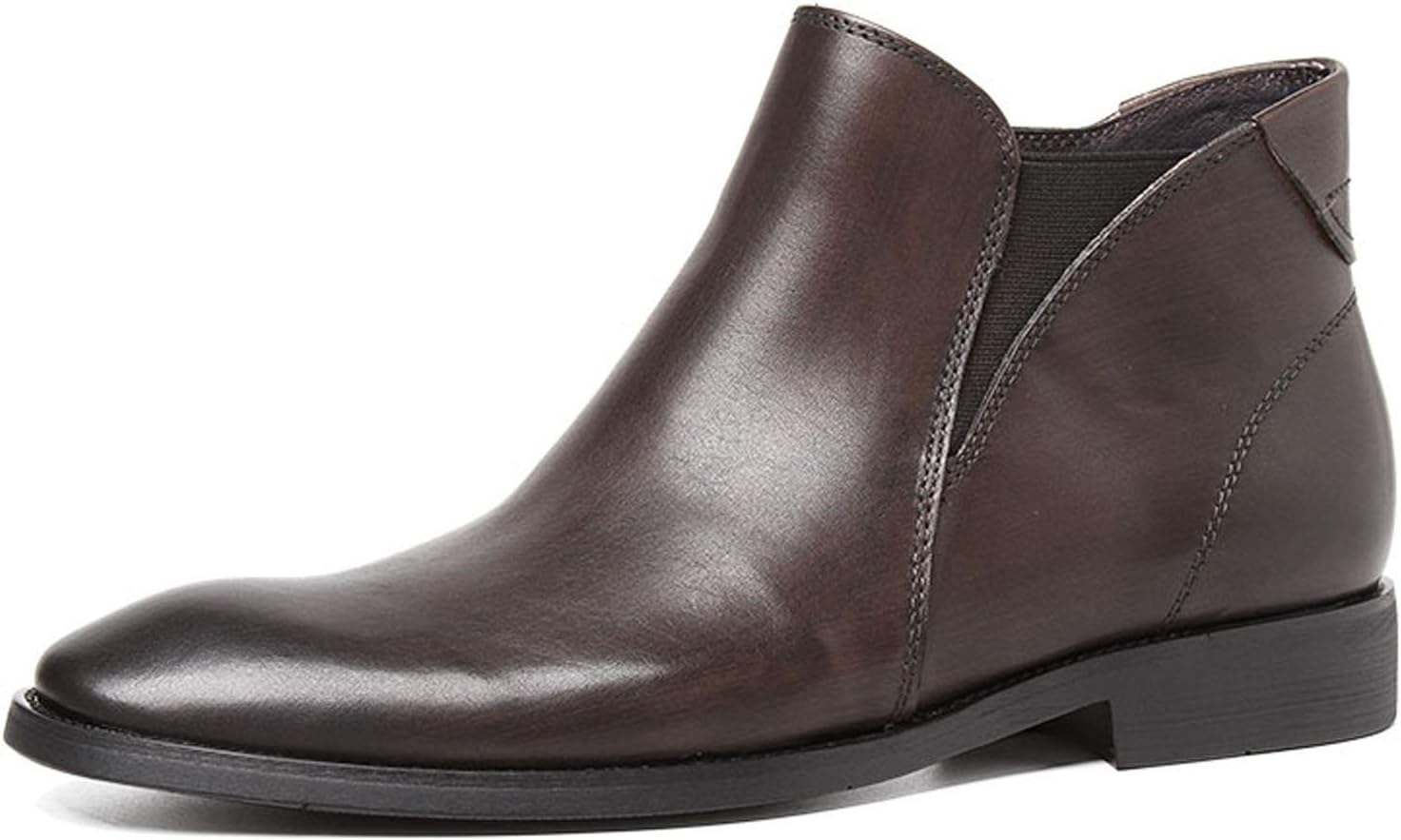 

Мужские кожаные ботинки Chelsea Santimon Mens с застежкой-молнией, коричневые