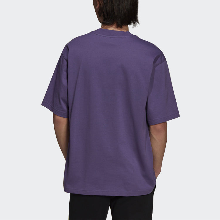 Футболка adidas originals C Tee Solid Color Small Label Loose Sports Short Sleeve Couple Style Purple, фиолетовый — фото 4