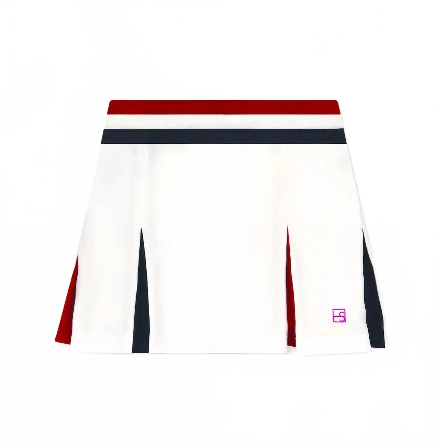 Детская юбка-шорты со складками с принтом Courtney Set Athletics, Red/White/Blue — фото 3