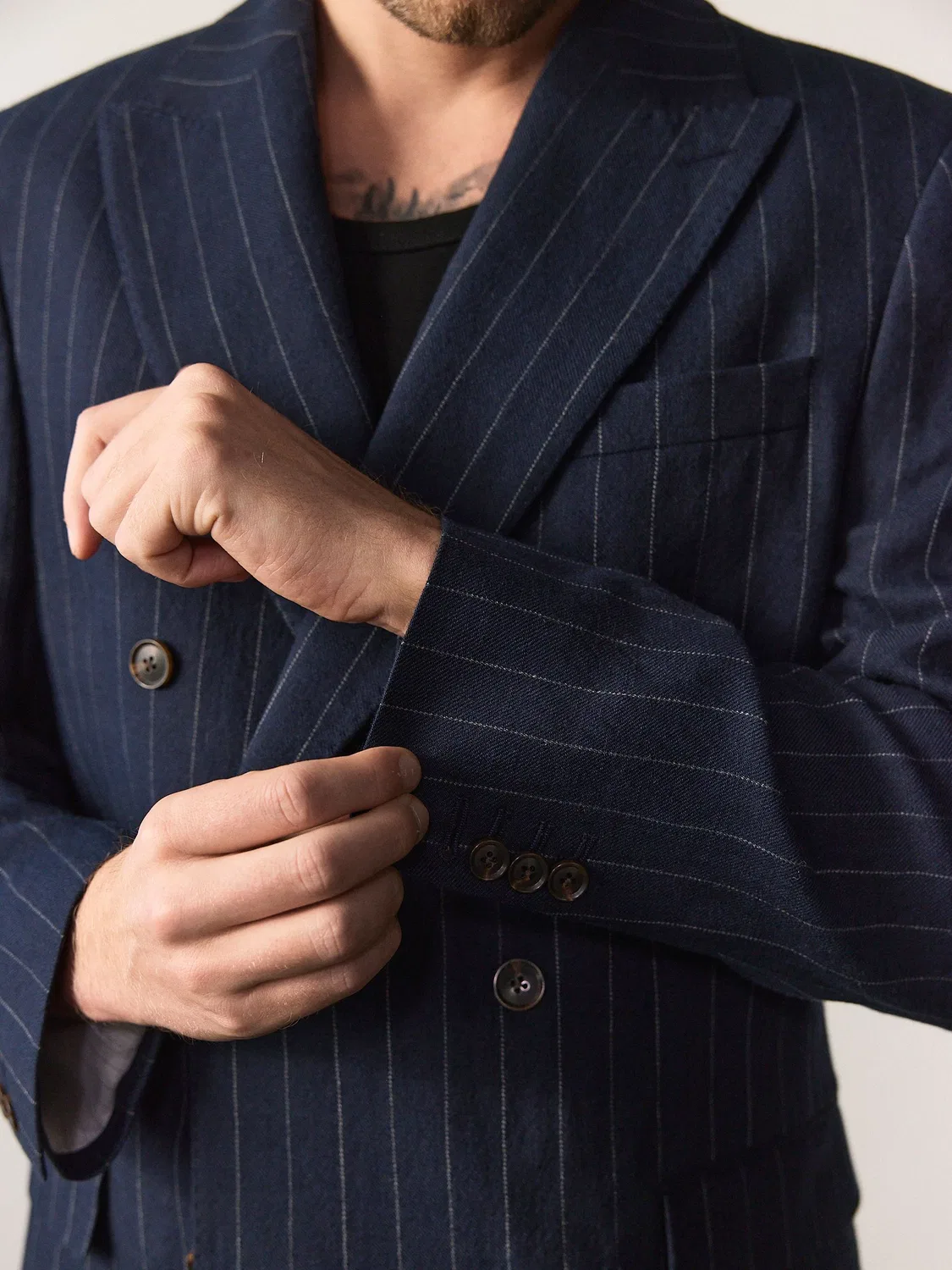 Пиджак костюмный Tailored Fit, Leomaster Next, темно-синий — фото 4