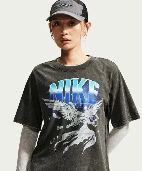 Женская футболка с коротким рукавом Retro Flare NIKE, серый