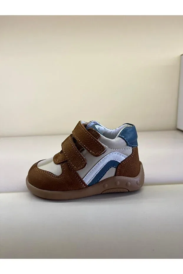 Детские туфли для мальчиков на липучке Eren Premium, Brown — фото 2