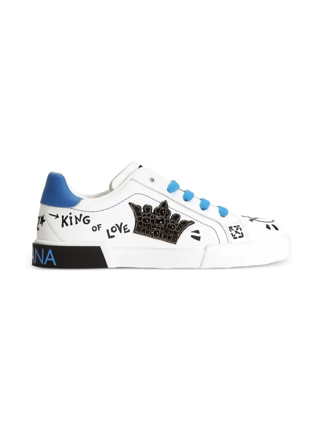 Кроссовки с мотивом короны Dolce & Gabbana, белый