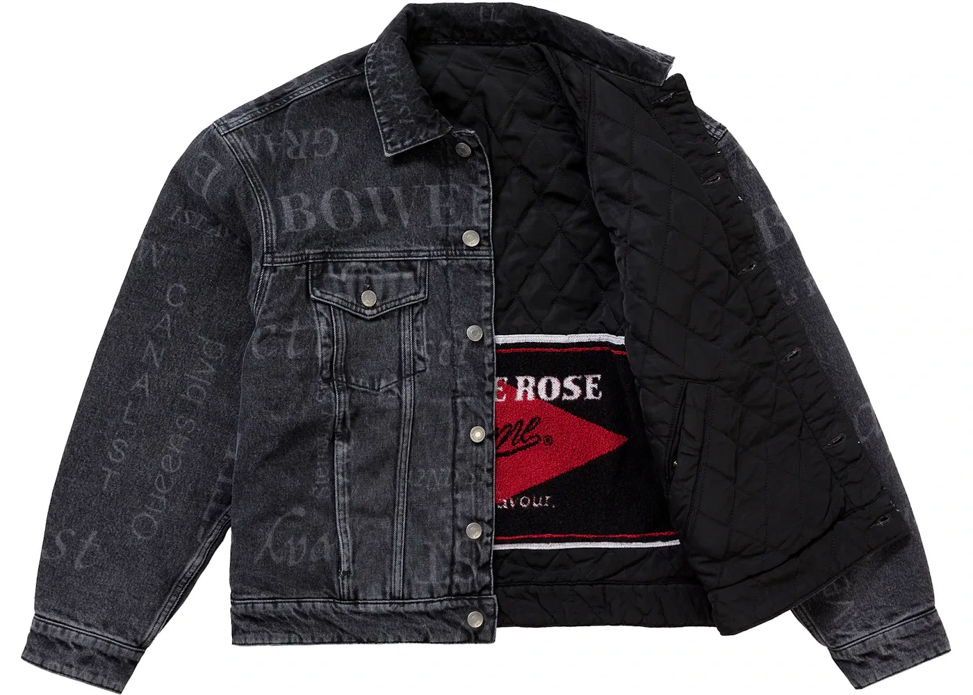 Мужская куртка-тракер с принтом Supreme Martine Rose Reversible Trucker Jacket, Black — фото 2