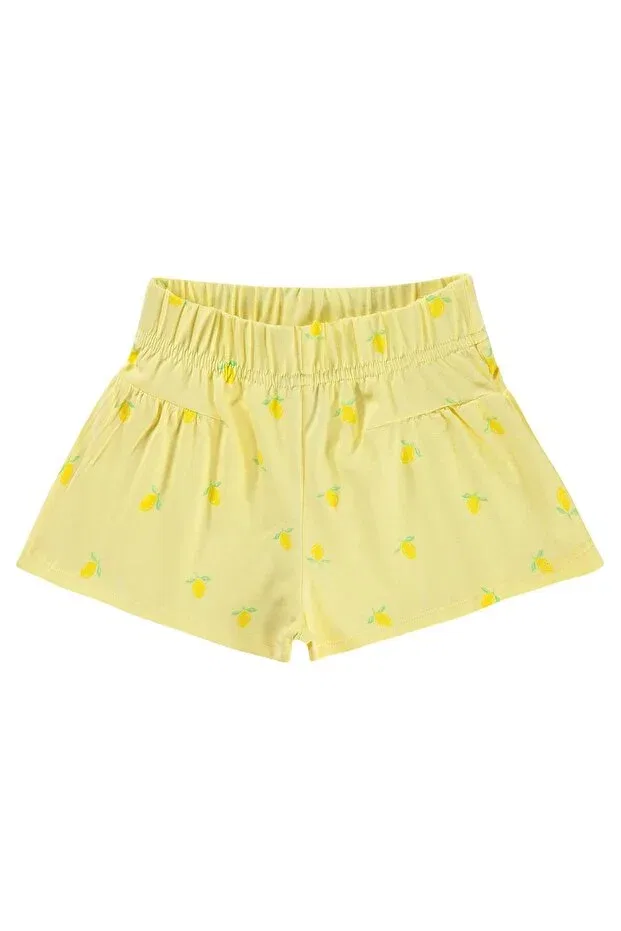 Детские шорты для девочек с принтом Lemon patterned shorts Civil Girls, Yellow