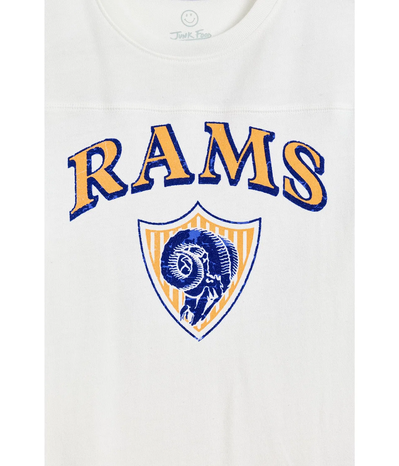 Футболка с длинными рукавами в полоску с символикой команды NFL Los Angeles Rams (для маленьких и больших детей) Junk Food Clothing Kids, Vintage White — фото 3