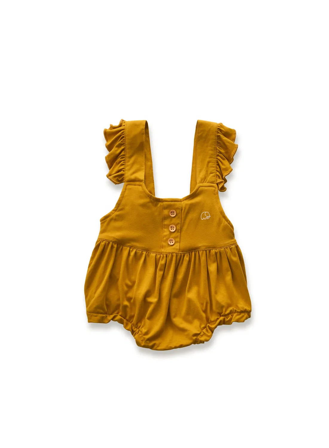 Боди-комбинезон с оборками Anvi Baby, горчичный