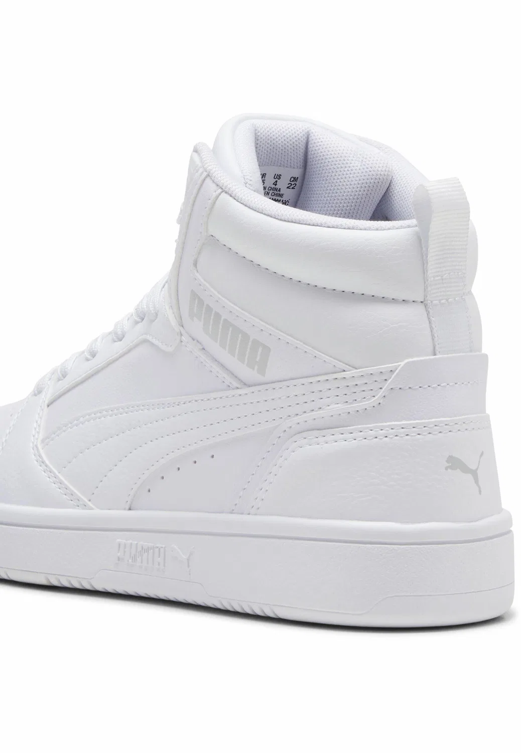 Подростковые кожаные кроссовки Rebound V6 Mid Puma, White Cool Light Gray
