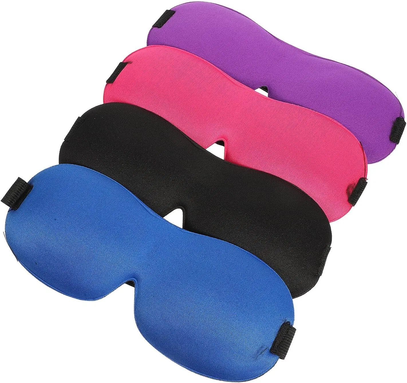 Маска для сна, набор 4 шт, TOYANDONA, Black, Grey, Red, Purple