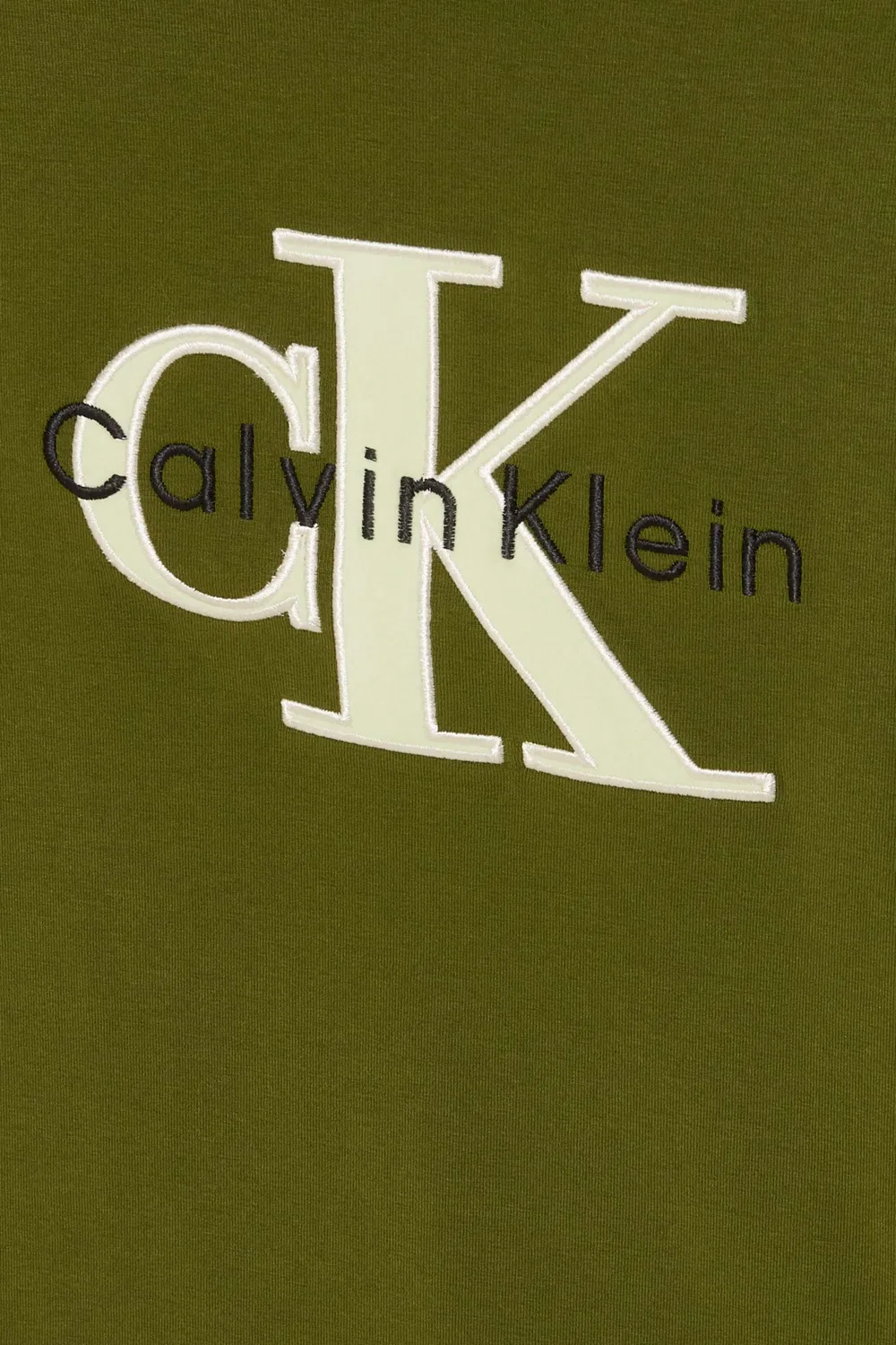 Футболка хлопковая Monologo Calvin Klein, зеленый — фото 2