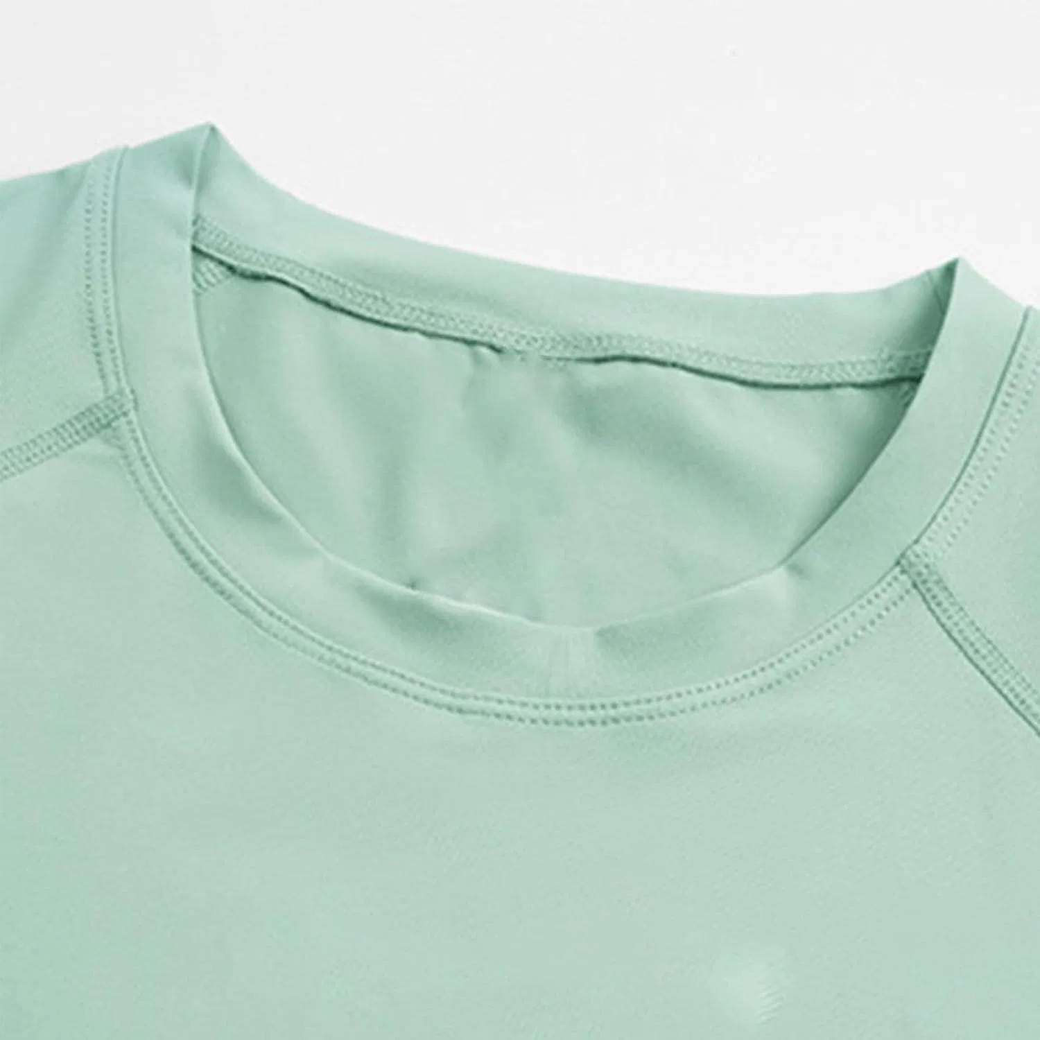 Мужская длинная футболка с круглым вырезом Crew Neck Athletic, Mint Green — фото 3