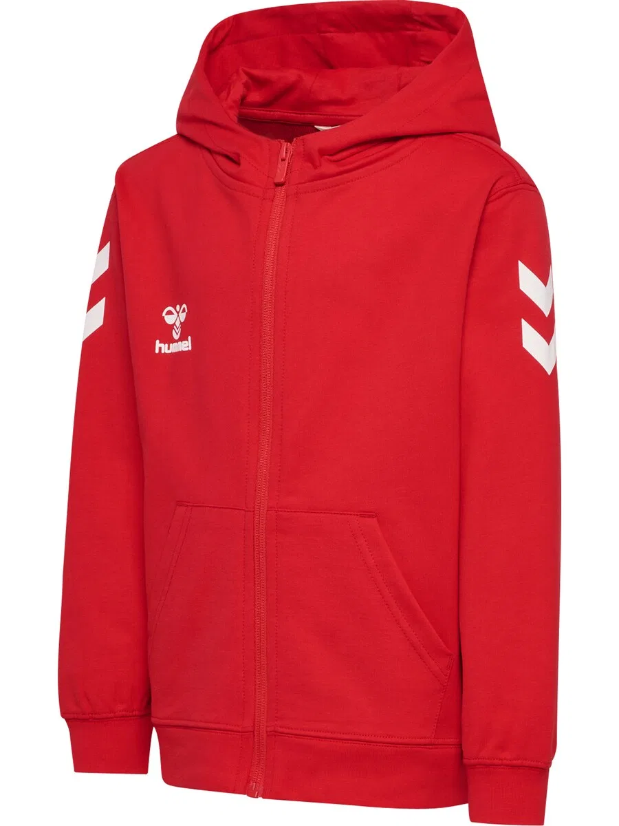 Худи Hummel Athletic на молнии, красное — фото 3
