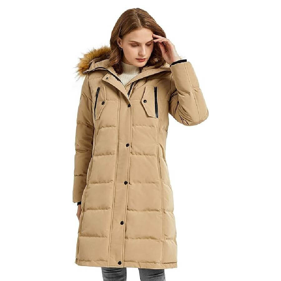 

Пальто-пуховик Orolay Women's Down Winter Long, светло-коричневый