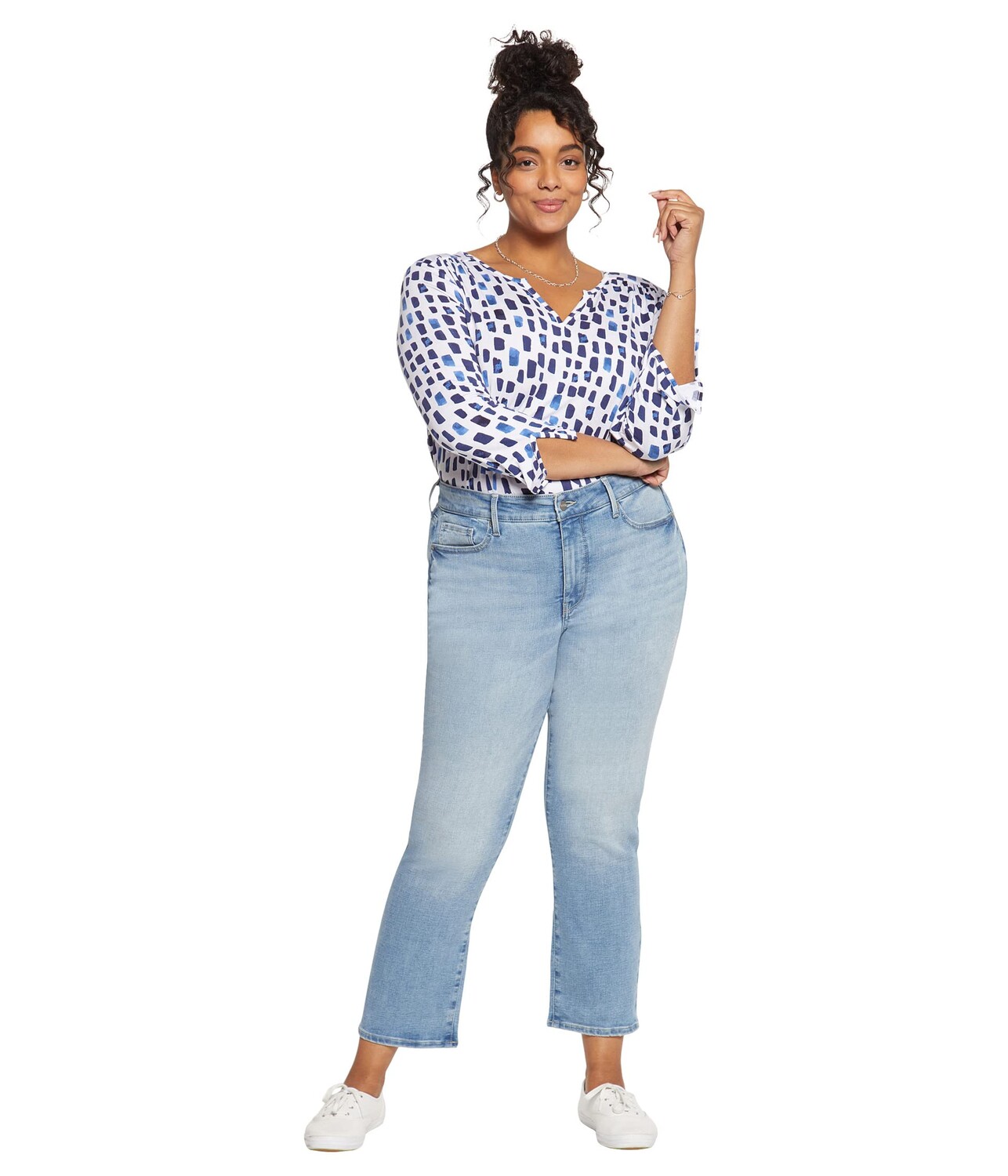 

Джинсы NYDJ Plus Size, Plus Size Marilyn Straight Ankle in Easley