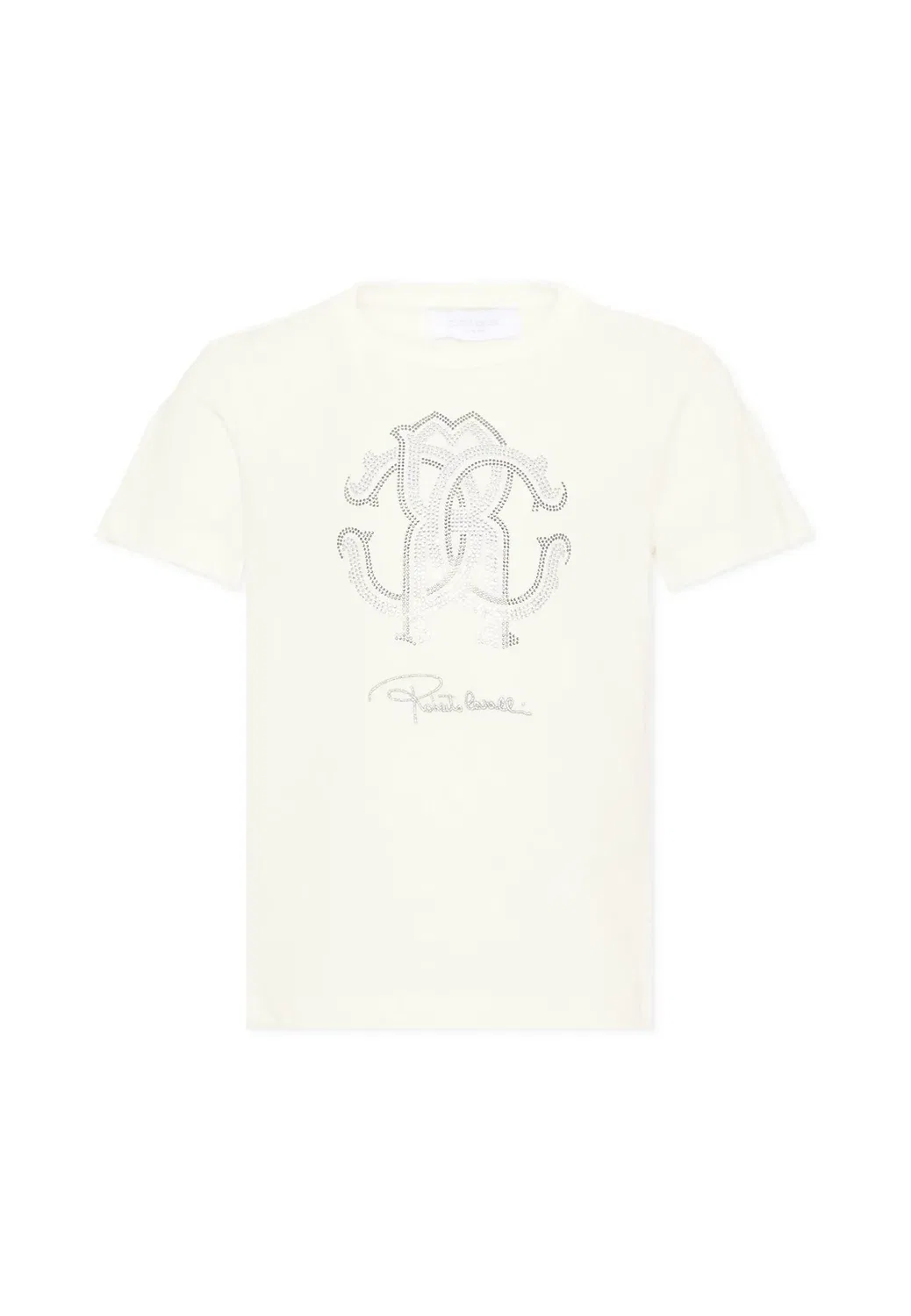 Футболка - футболка с принтом Roberto Cavalli Junior, Ivory