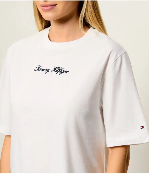 Женская футболка свободного кроя Tommy Hilfiger, Écru — фото 4