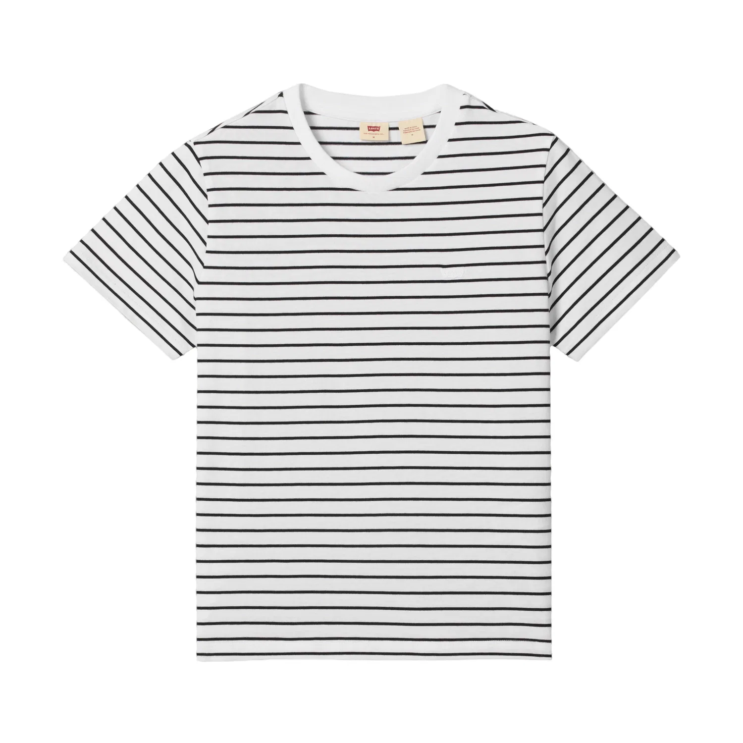 Женская футболка с длинным рукавом Levis, Black White Stripes