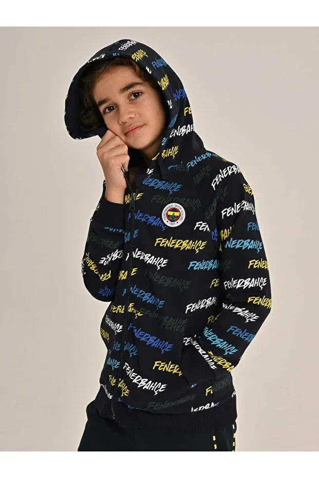 Детское худи для девочек с принтом Child tribun fenerbahce pattern sweat Fenerium, Fb Laci New — фото 4