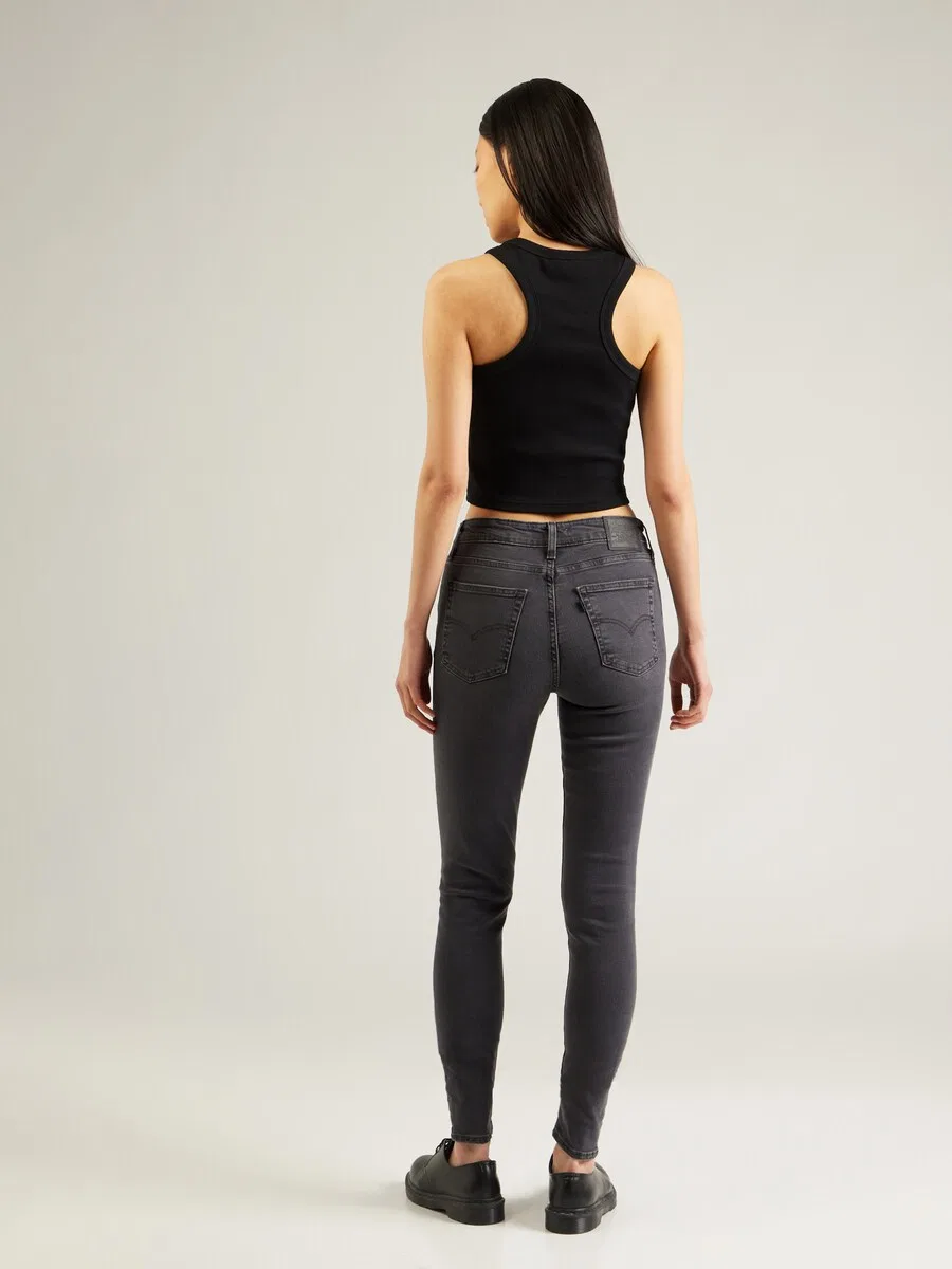 Джинсы LEVI'S Slim fit '721 High Rise Skinny' из черного денима — фото 3