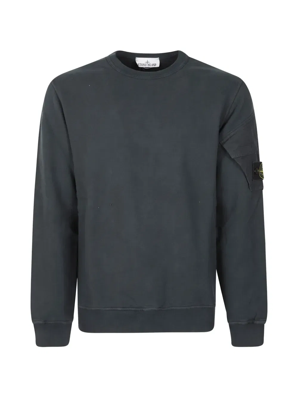 Толстовка 6100015 из флиса из органического хлопка с начесом Stone Island, зеленый
