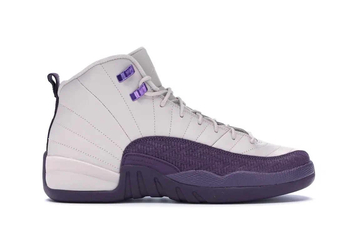 Детские кроссовки Lifestyle с принтом Jordan 12 Retro Jordan, Desert Sand/Desert Sand-Pro Purple