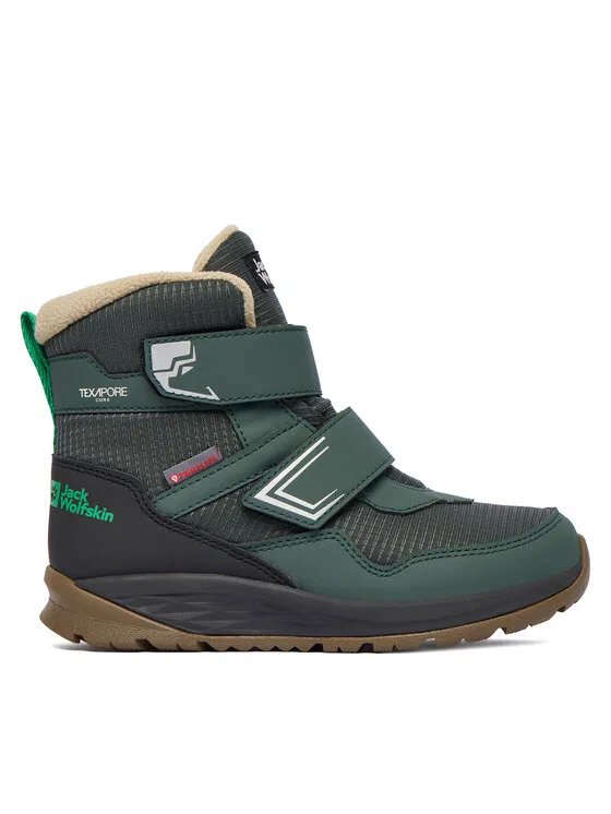 Сноубутсы Polar Bear B Texapore Mid VC K Jack Wolfskin, зеленый