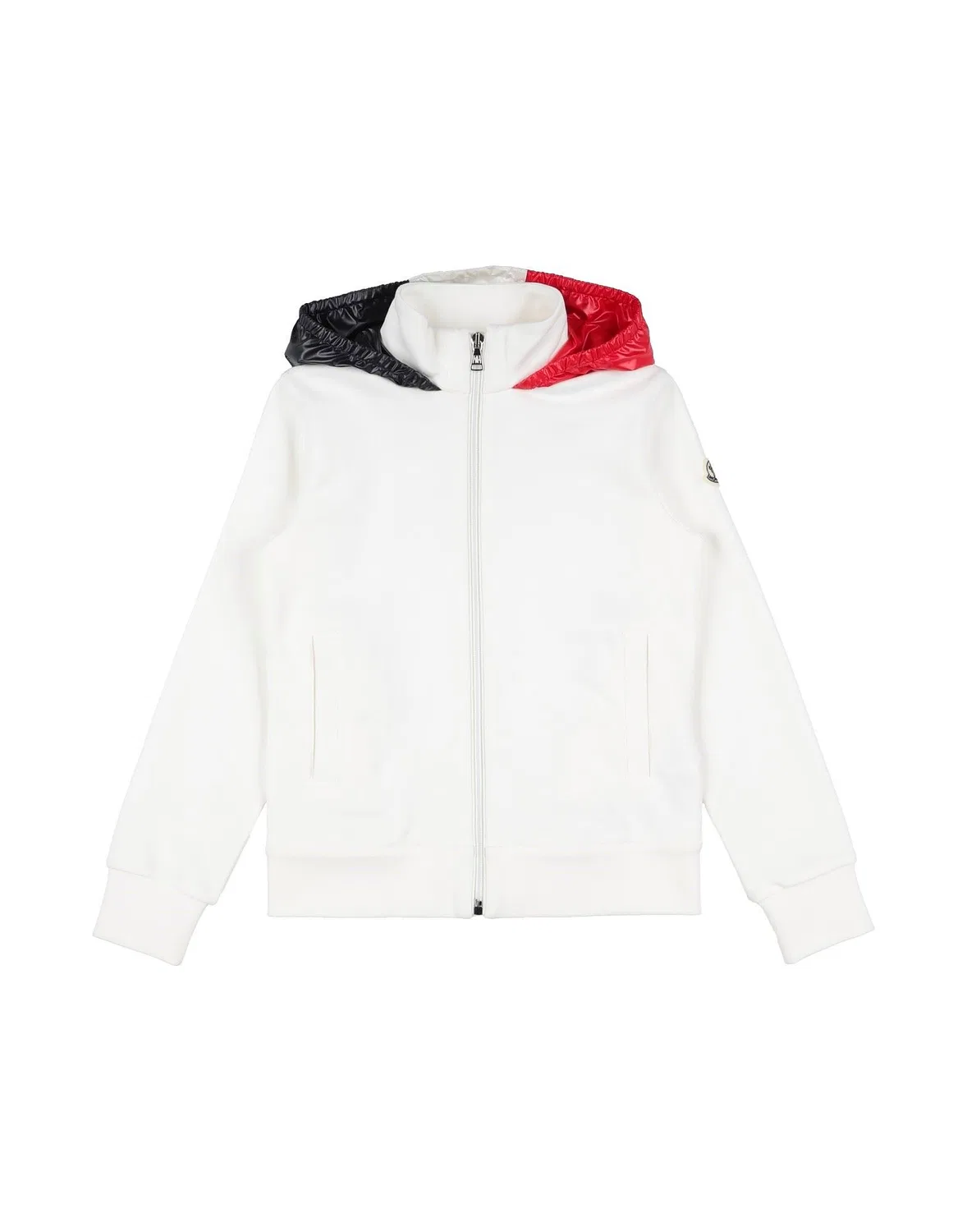 Детское худи на молнии с длинным рукавом Moncler, белый