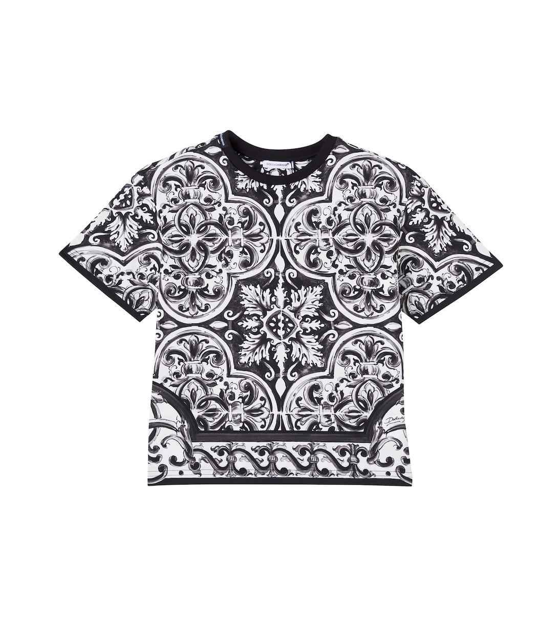 

Футболка из хлопкового джерси Majolica Dolce&Gabbana Kids, Maiolica 2L Nero