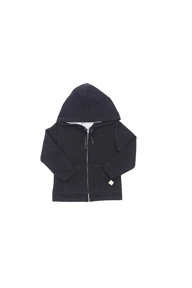 Детский кардиган на молнии с капюшоном Viagrils, Dark Gray
