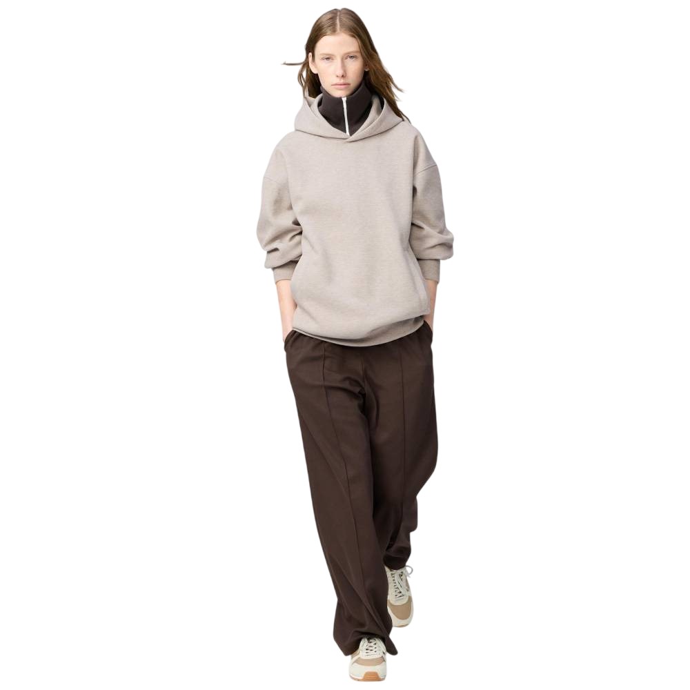Худи-пуловер Uniqlo Oversized Sweatshirt Unisex, 31 бежевый — фото 4