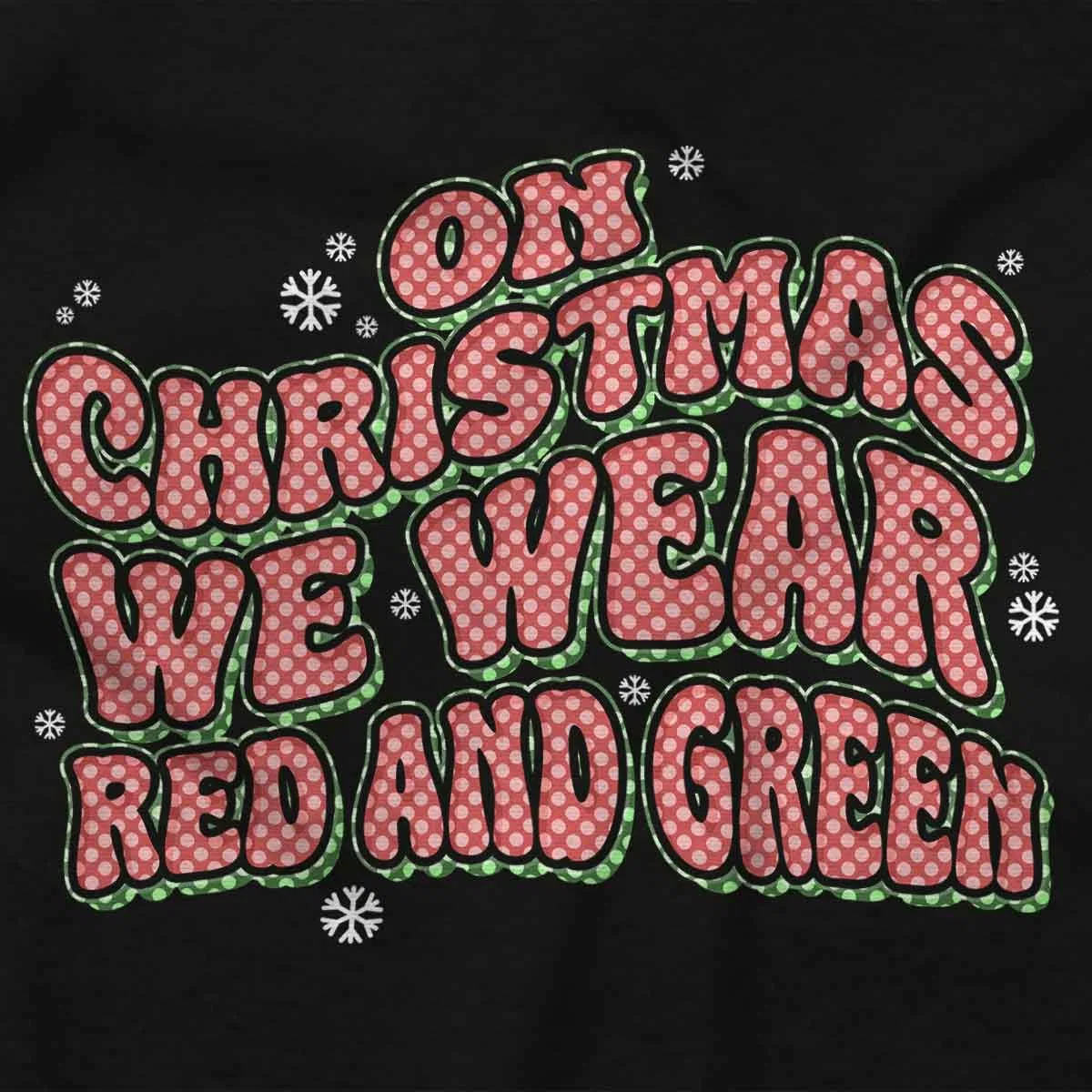 Детское боди-комбинезон с коротким рукавом On Christmas We Wear Red and Green Brisco Brands, Black — фото 2