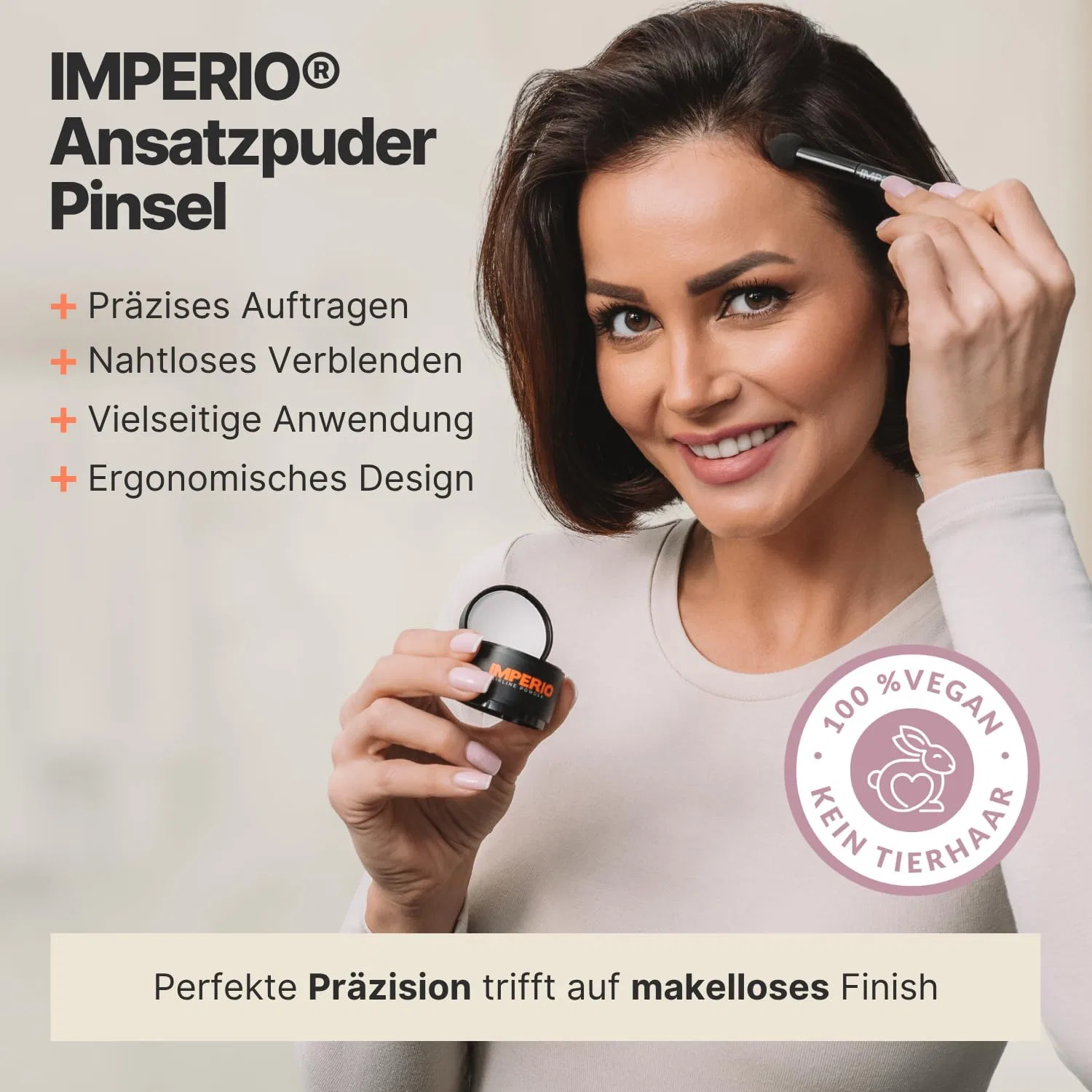 Кисть для корней волос 2-в-1, IMPERIO, 1 шт, Nylon — фото 4
