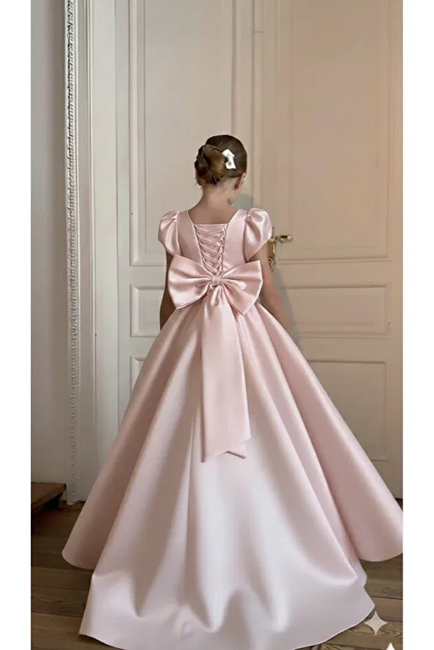 Детское платье для девочек сатиновое Asel Kids, Pink