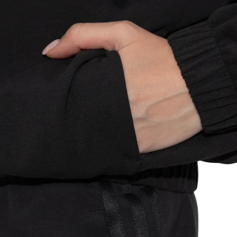 Женская куртка Full Zip Sweatshirt 'Black' adidas, черный — фото 2