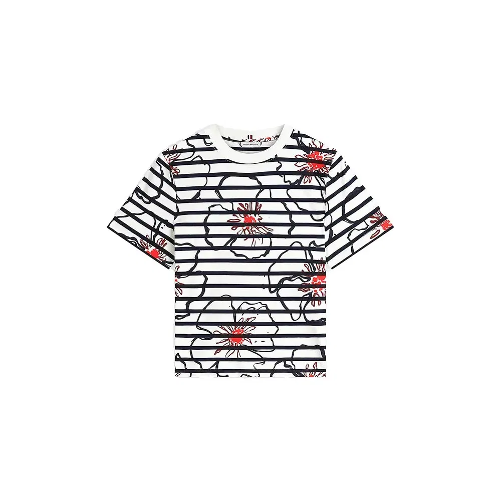 Футболка Flower Graphic Regular Fit Tommy Hilfiger, белый — фото 3