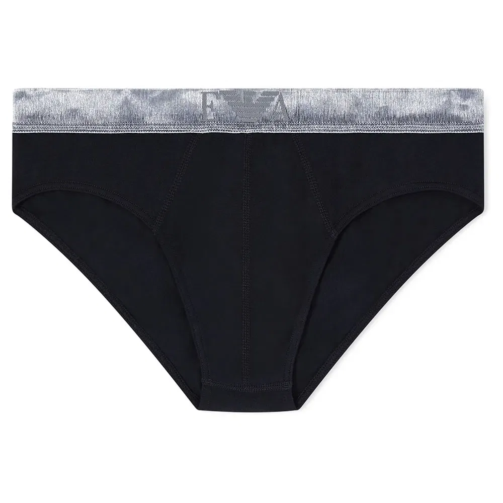 Мужские трусы с эластичным поясом с логотипом Emporio armani, Black — фото 4