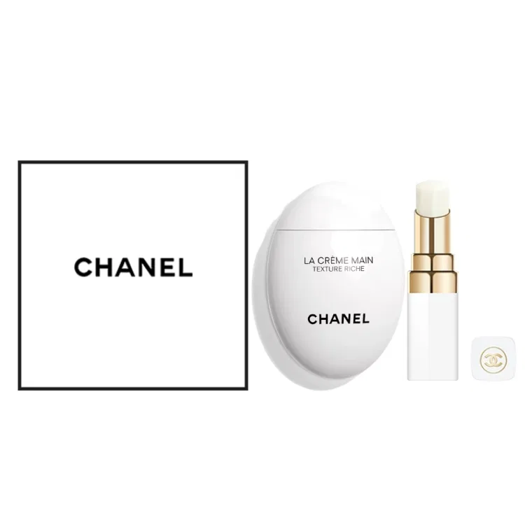Набор для ухода за кожей Miss Cocoa Lip Balm 3g+Plumping Edition Hand Cream 50ml, CHANEL, Black