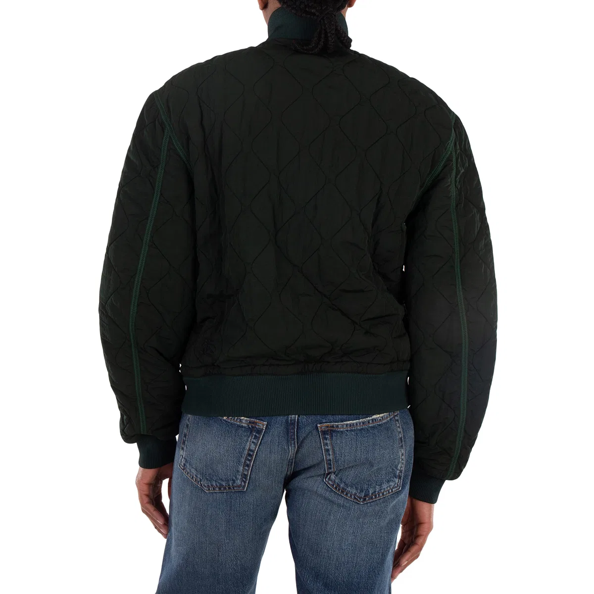 Куртка-бомбер стеганая с длинным рукавом Quilted Long Sleeve Bomber Jacket Burberry, Ivy — фото 4