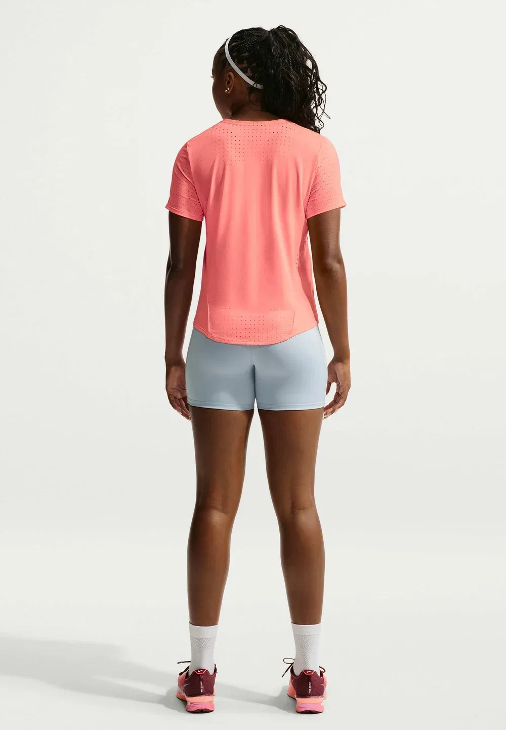 W nk arswft dfadv top ss - спортивная футболка Nike Performance, Atomic Pink/Old Royal — фото 2