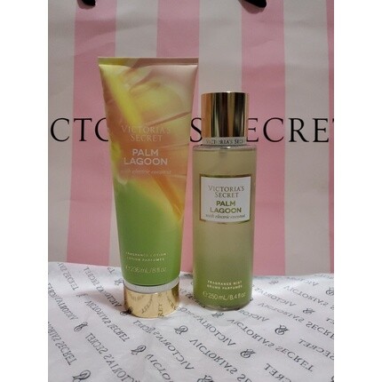 Набор из 2 предметов Victoria's Secret Palm Lagoon Fragrance Mist Spray & Body Lotion Новинка — фото 3