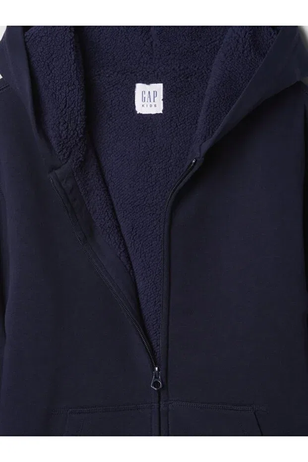 Детское худи для мальчиков с длинным рукавом Gap, Navy Blue-001 — фото 3